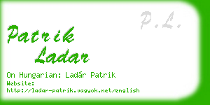 patrik ladar business card